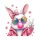 Eleganter cooler Hase mit Schleife und Brille Wir drucken sie pressen