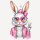 Eleganter cooler Hase mit Schleife Wir drucken sie pressen