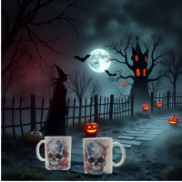 Tasse  Halloween Watercolor Schädel Standard 330 ml Orca Coatings