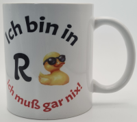 Tasse  ich bin Rentner Ente mit Sonnenbrille  Standard 330 ml Orca Coatings