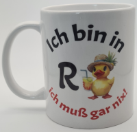 Tasse  Ich bin Rentner Ente mit Strohhut Standard 330 ml...