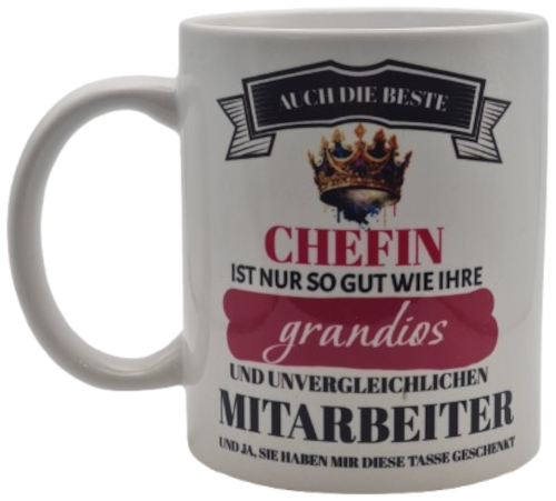 Tasse Auch die beste Chefin 330 ml Orca Coatins