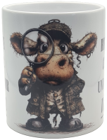 Lustige Tasse "Ich beobachte euch alle und mache mir Notizen" – Hochwertige Keramik (330 ml)