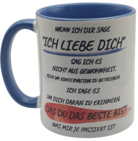 Romantische Tasse "Du bist das Beste was mir je...
