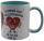 Lustige Tasse "Scheiß auf Valentinstag – Ich liebe dich jeden Tag" | 330ml | Zweifarbig Türkis | Orca Coatings