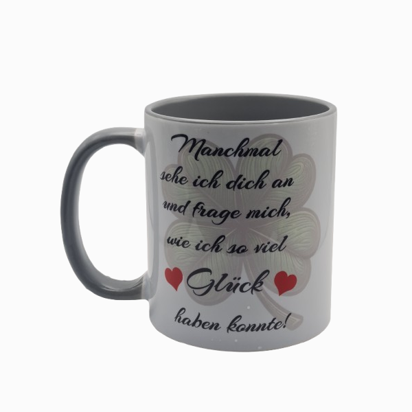 Tasse mit Spruch „So viel Glück“ – Romantisches Geschenk für Partner & Lieblingsmenschen (330 ml, Orca Coatings)