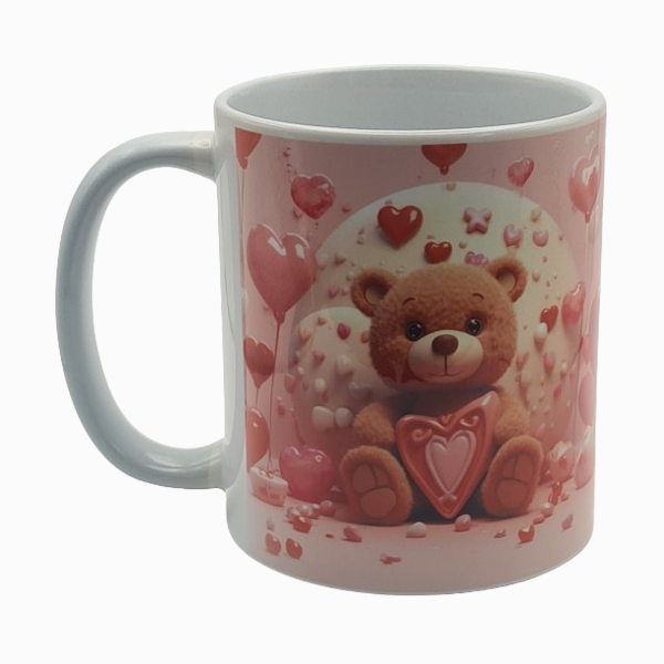 Premium Tasse "Verliebter Teddy" mit Herz – Süße Kaffeetasse als Geschenk (330ml, Orca Coatings)